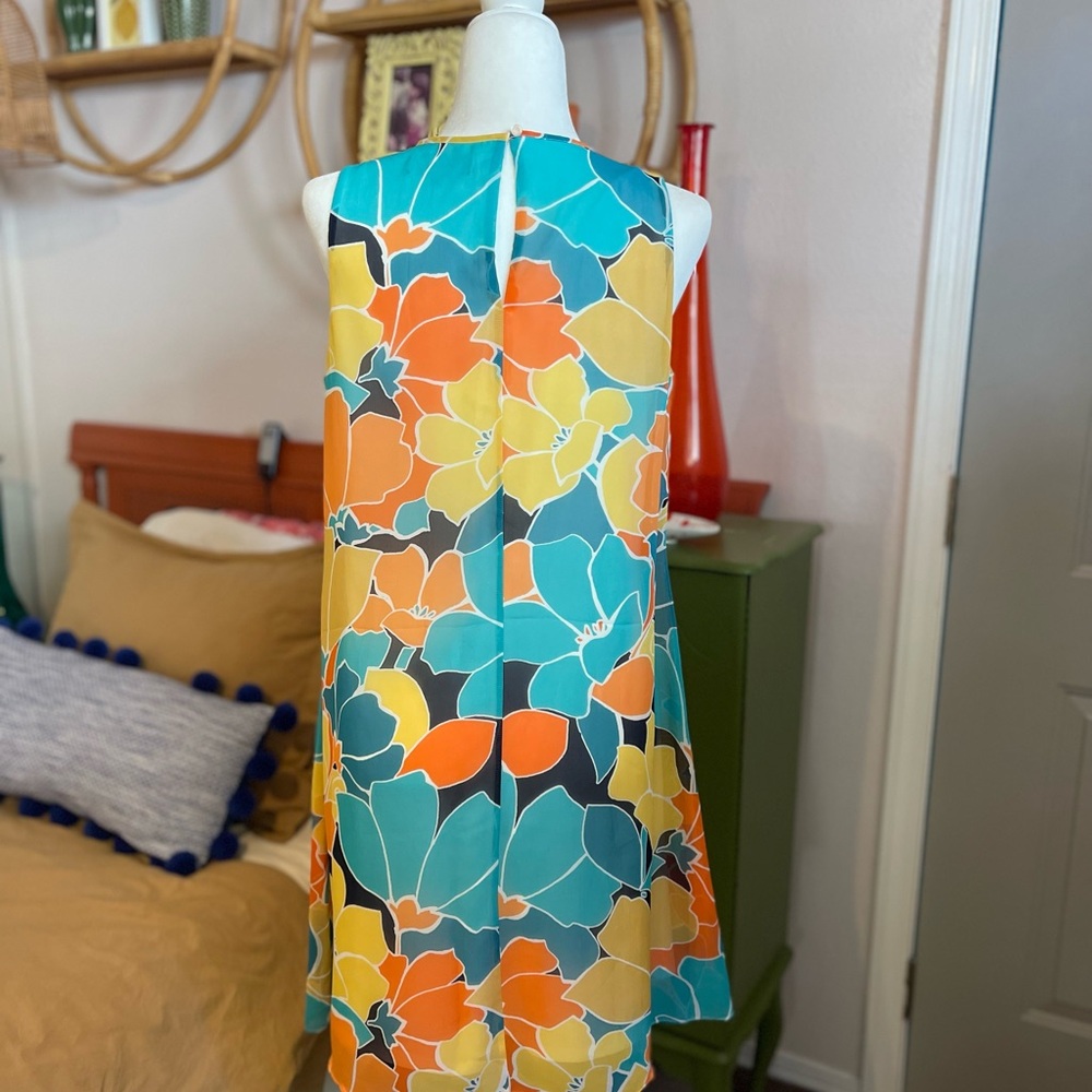 🌼🌻Nine West Brightly Bold Floral Sun Dress - Picture 2 of 5